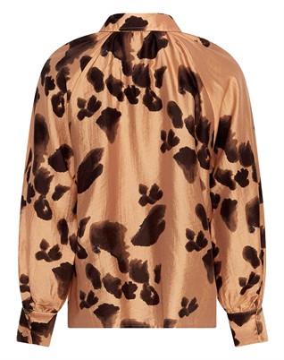 MSCHNilla Romina Bluse - Iced Coffee Leo